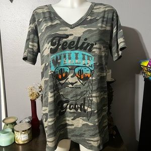 Willie Nelson Camo Tee